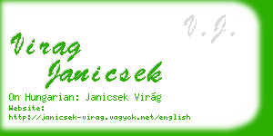 virag janicsek business card