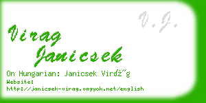 virag janicsek business card